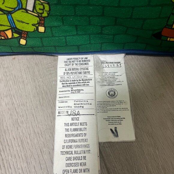 TMNT Teenage Mutant Ninja Turtles Kids Chair Vintage Foam 21" x 17.5" vintage - Picture 9 of 16